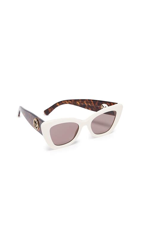 fendi narrow cat eye sunglasses|fendi cat eye sunglasses white.